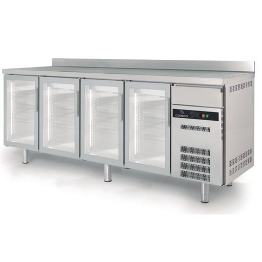 [FSRV-250-S] Arrière bar 600 positif S-Line - 4 portes vitrées - CORECO - FSRV-250-S