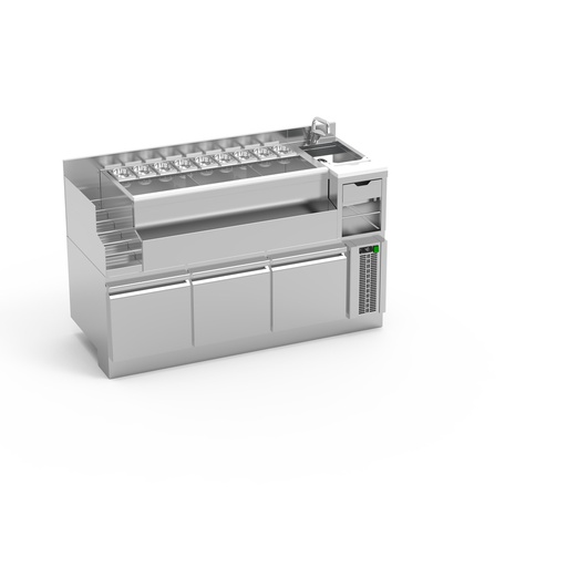 [LMRMP-160I] Bar Lynx module réfrigéré à pyramide de mixologie - ERATOS - LMRMP-160I
