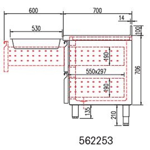 [562253] Kit tiroir pour meuble 700 TGR-S - CORECO - 562253