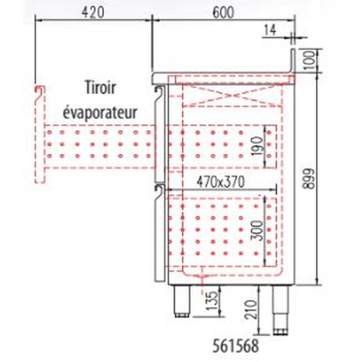 [561568] Kit tiroir pour meuble 600 FMR - CORECO - 561568