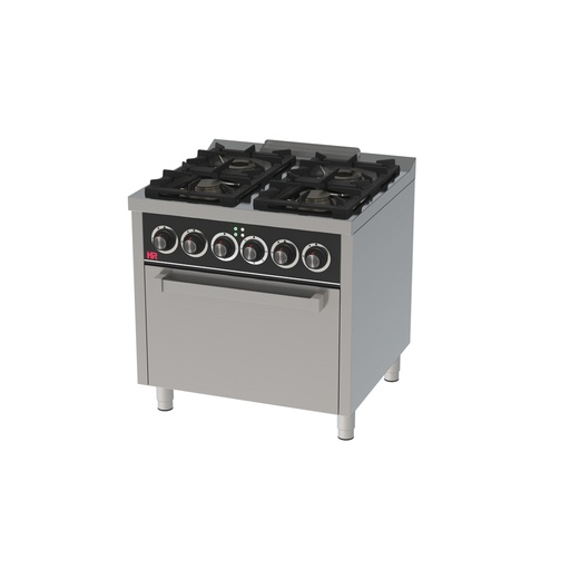[C4F750HE] Fourneau 4 feux vifs s/750  avec four électrique - HR FAINCA - C4F750HE