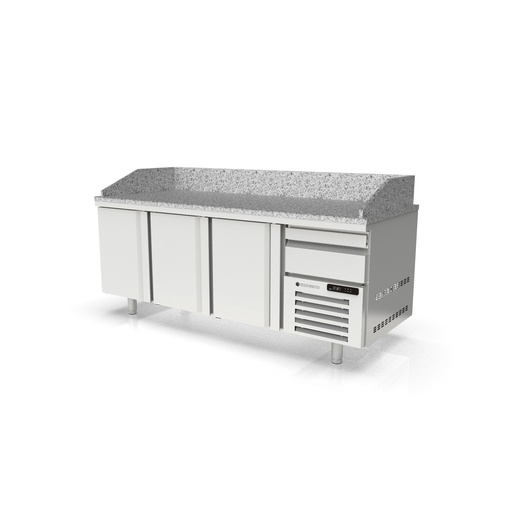 [MR80-210] Meuble pizza 800 positif 3 p. + 1 neutre à casiers - CORECO - MR80-210